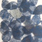 Teardrop Sequin 1.5" Navy Blue Silky Fiber Strand Fabric Loose Couture Paillette