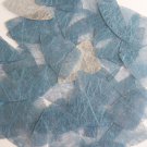 Fishscale Fin Sequin 1.5" Sky Blue Silky Fiber Strand Fabric Couture Paillettes