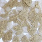 Teardrop Sequin 1.5" Gold Silky Fiber Strand Fabric Loose Couture Paillettes