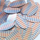 Sequin Oval 1.5" USA Red Blue Patriotic Silver Print Metallic