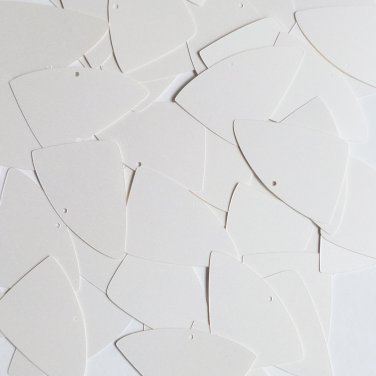 Fishscale Fin Sequin 1.5" Cream Vanilla Opaque Satin Pearl Couture Paillettes