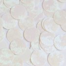 Round Sequin 30mm White Iris Rainbow Embosssed Swirl Texture Couture Paillettes
