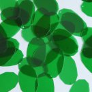 Facet Gem Oval Sequin 1.25" Green Transparent Glossy Matte Reversible Paillettes