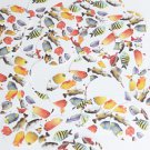 Round Sequin 30mm Multicolor Tropical Exotic Fish on White Opaque Paillettes