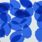 Facet Gem Teardrop Sequin 1.25" Royal Blue Transparent Glossy See-Thru Paillette