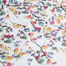 Long Diamond Sequin 1.75" Multicolor Tropical Exotic Fish White Opaque Paillette