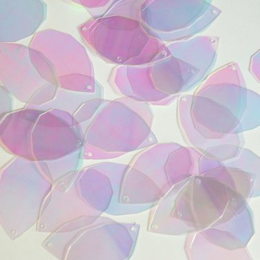 Facet Gem Teardrop Sequin 1.25" Crystal Crystalina Iris Mirror Paillettes