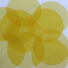 Round Vinyl Shape No Hole 70mm Yellow Go Go Transparent