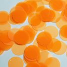 Round Sequin 24mm Fluorescent Light Orange Transparent Glossy See-Thru Paillette