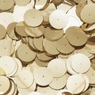 20mm Round Sequins Center Hole Champagne Light Gold Metallic. Made in USA