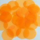 Round Sequin 40mm Fluorescent Light Orange Transparent Glossy See-Thru Paillette