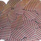 Teardrop Sequin 1.5" Red Silver Rocaille Seed Bead Print Metallic Paillettes