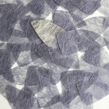 Fishscale Fin Sequin 1.5" Lilac Lavender Silky Fiber Strand Fabric Paillettes