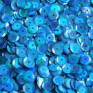 8mm Round Cup Sequins Marine Blue Shimmer Lazer Rainbow Paillettes. Made in USA