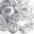 Round Sequin 1.5" Steampunk Clockworks on White Opaque Loose Couture Paillettes