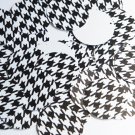 30mm Sequins Black White Houndstooth Pattern Opaque