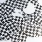 30mm Sequins Black White Houndstooth Pattern Opaque