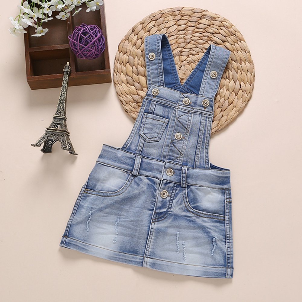 Sundress Baby Girl Dress Summer Denim Dresses Girls Overalls Kids Jeans Bebe Infant Clothes