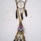 26" - Native American Navajo Made 4-Way Crossed Arrows with Beaded Pouch
