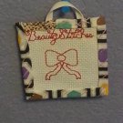 BeautyStitches Coaster Designs: Bow (bordered)