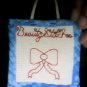 BeautyStitches Coaster Designs: Bow (bordered)