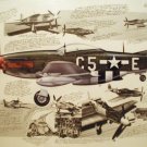 WW2 aviation art print of a P-51 D mustang