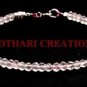 NATURAL ROSE QUARTZ 3-4MM RONDELLE FACETED 7" LOOSE BEADS BEADED BRACELET