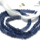NATURAL SHADED IOLITE STONE 3-4MM RONDELLE FACET BEADS 18" LONG CHOKER NECKLACE
