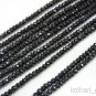 AAA+ NATURAL BLACK SPINEL 2-3MM RONDELLE FACETED 13" LOOSE BEADS STRAND JEWELRY