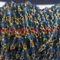 1 FEET COATED LONDON BLUE TOPAZ 3-4MM GOLD PLATED WIRE WRAP ROSARY BEADS CHAIN