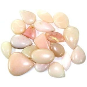 50 GRAM AAA+ NATURAL PINK OPAL FREESIZE CABOCHON WHOLESALE LOT LOOSE GEMSTONE