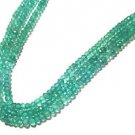 NATURAL GREEN APATITE STONE 3-4MM RONDELLE FACETED LOOSE BEADS 13" STRAND 3 LINE
