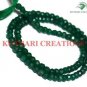 NATURAL GREEN JADE GEMSTONE 3-4MM RONDELLE FACETED LOOSE BEADS 13" STRAND 1 LINE