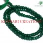 NATURAL GREEN JADE GEMSTONE 3-4MM RONDELLE FACETED LOOSE BEADS 13" STRAND 1 LINE