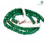 COATED GREEN ONYX GEMSTONE 3-4MM RONDELLE FACETED LOOSE BEADS 13" STRAND 1 LINE