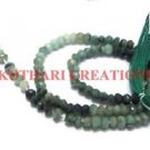 NATURAL BARIEL EMERALD GEMSTONE 3-4MM RONDELLE FACETED LOOSE BEADS 13" STRAND