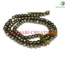 NATURAL PYRITE GEMSTONE 3-4MM RONDELLE FACETED LOOSE BEADS 13" STRAND 1 LINE