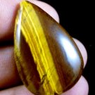 32.90CT RARE AAA+ TOP NATURAL YELLOW TIGER'S EYE 34x22mm PEAR CAB LOOSE GEMSTONE