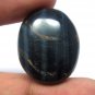 39.30CT NATURAL POWER BLUE TIGER EYE 27x22mm OVAL CABOCHON LOOSE GEMSTONE