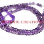 NATURAL AMETHYST GEMSTONE 3-4MM RONDELLE FACETED LOOSE BEADS 13" STRAND 1 LINE