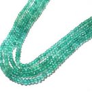 NATURAL GREEN APATITE STONE 3-4MM RONDELLE FACETED LOOSE BEADS 13" STRAND 4 LINE