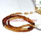 NATURAL HESSONITE GEMSTONE 3-4MM RONDELLE FACETED LOOSE BEADS 13" STRAND 1 LINE