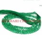 NATURAL GREEN ONYX GEMSTONE 3-4MM RONDELLE FACETED LOOSE BEADS 13" STRAND 1 LINE