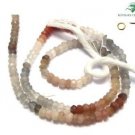 NATURAL MULTI MOONSTONE 3-4MM RONDELLE FACETED BEADS 26" LONG CHOKER NECKLACE