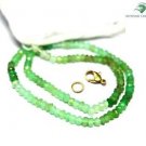 NATURAL CHRYSOPRASE GEMSTONE 3-4MM RONDELLE FACET BEADS 36" LONG COLLAR NECKLACE