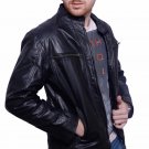 Mens leather jacket biker jacket black leather jacket