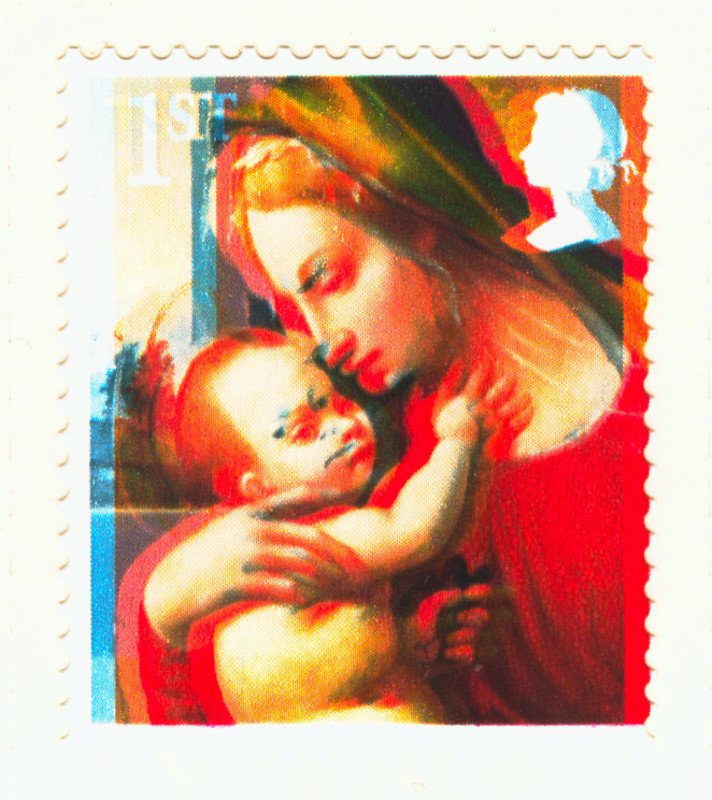 SPECIAL OFFER - Rare Double Colour Shift Print Error on 2013 GB Xmas Madonna 1st Class MNH Stamp