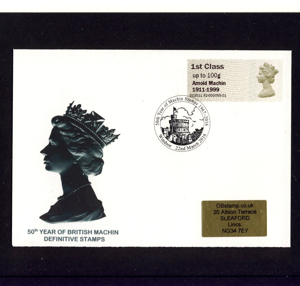 Full Set of Post & Go 2011 Arnold Machin Centenary Stamps on Matching Covers and Special Postmark