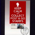 TPO Steam Train Post & Go Stamp from Spring STAMPEX 2016 used Special Greenock Postmark on PC