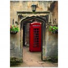 Red Phone Box Postcard Sent to You in the Mail Using a Pictorial GB Post and Go Stamp